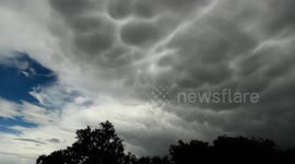 Beautiful timelapse of mammatus clouds over Northern Ireland