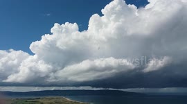 Beautiful Multicell Thunderstorm Convection Over Donegal