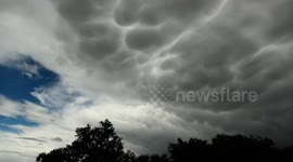 Beautiful timelapse of mammatus clouds over Northern Ireland