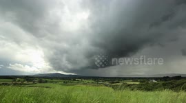 Time Lapse Of Advancing Storm Clouds