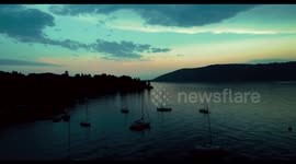 Stunning aerial footage of Lake Maggiore, Italy