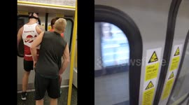 Runners race London underground train to the next stop