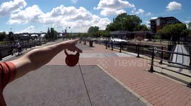 Time-lapse of locks lowering boats at the Lachine Canada, Montreal