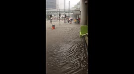 Floods from Black Rain in Hong Kong