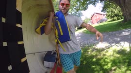 Catching a pike on 3rd cast with novelty commemorative lure (with royalty free music)