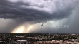 Severe thunderstorms moving through Phoenix.