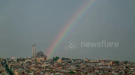 Stunning Timelapse; Rainbow After Hailstorm in Istanbul