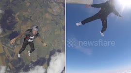 Split Screen Skydiving Track / Jump | Freefall Fun GoPro