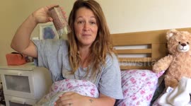 Wife's hilarious smoothie fail - it sets like cement!