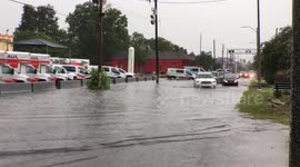 Flooding on St Claude ave and Press street New Orleans, LA