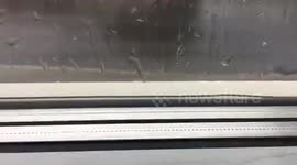 Slow motion raindrops