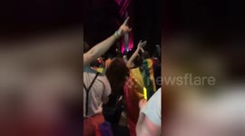 Newsflare Edit - Crowd sing a long after pride featival