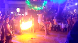 Jumping on fire, Full Moon Party 2016 Thailand - Koh Phangan