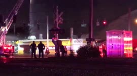 Massive autobody shop fire