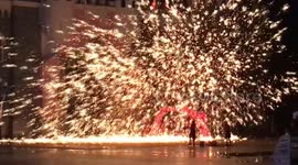Amazing firework show performed in southern China