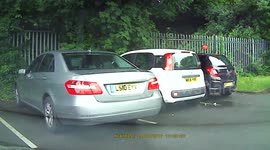 Van Driver Trying to Hit a Cyclist