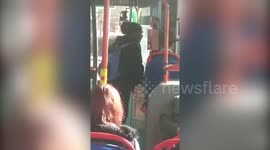 Furious man berates UK bus driver