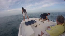 Man Overboard. What not to do during a fish frenzy. Hilarious!