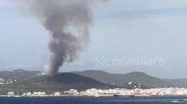 Wildfire rages near tourist resort in Ibiza