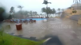 Tropical Storm Franklin hits Playa del Carmen in Mexico