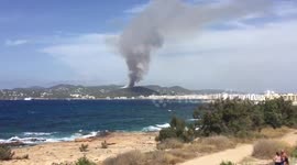 Wildfire rages near tourist resort in Ibiza