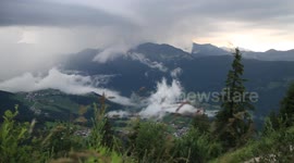 Clouds over a valley