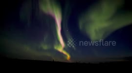 Summertime Aurora over The Polar Bear Capital of the World. (real time video)