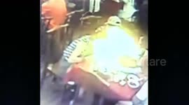 Burner on restaurant table explodes burning diner's hair