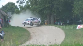 Rally driver shows incredible skills