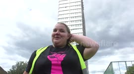 Jasmin of the Focus E15 Mothers March of the towers! Resistance in the East End