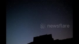 Perseid meteor shower filmed above Cornwall, UK