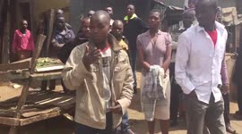 KIBERA RESIDENT COMPLAINING ABOUT PROTESTANT