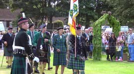 Arrival of the Clan Chieftain with honour guard and massed bands