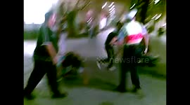 Hindley Street Fight - Scared Cop Pepper Sprays Some Idiots!