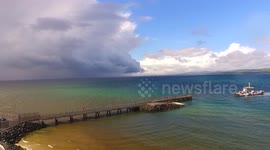 Drone Footage Of Storm Cell Over Lough Foyle In Squally Wind