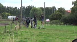 Smooth turn in rally that is crashing BMW 330 I