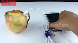 How to charge your phone using an onion