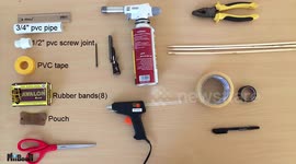 Homemade PVC Slingshot bow! What the HACK #5