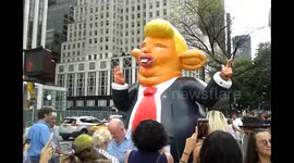 Inflated Rat Balloon of Donald Trump