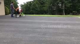 Boy, 9, with rare condition receives medical bike nearly one year after hip surgery.