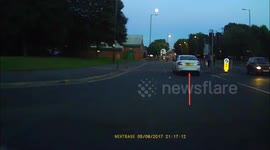 Taxi Driver Passes A Cyclist Too Close