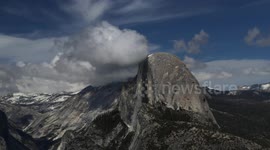 Cloud hanging on to Half Dome, Yosemite CA