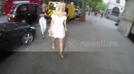 Tiffany Watson, Olivia Bentley and Tina Stinnes arrives at the LOTD launch party