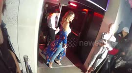Lauren Pope and Lilah Parsons arrive at LOTD launch party