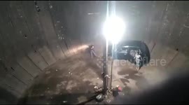 Stunt-woman survives after plunging 30 feet to ground - during risky Well of Death show in India