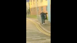 UFC Street fight Glasgow with bagpipes.