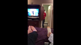 Dog on Dad's Side of the Bed