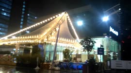 Torrential rain at Westfield Shopping Centre