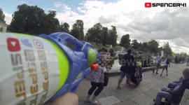 Flashmob Waterfight London Police Funny Fail SUMMER!