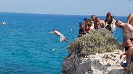 Failed jump from cliff